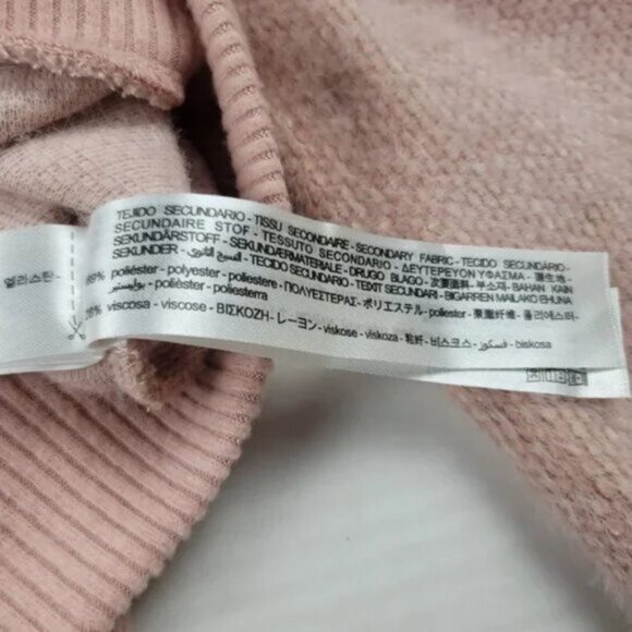 Zara Women Pink Embroidered Cropped Cardigan Button Up Knit Sweater Trendy - Picture 10 of 10